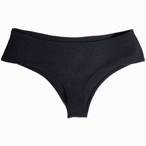 Mikoh Women's Black Textured Cheeky Bikini Bottom XS